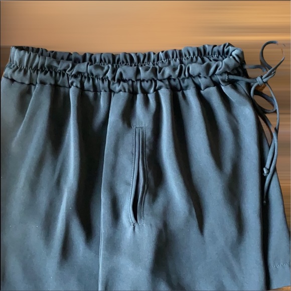 Lush Nordstrom Elastic Tie Waist Shorts Black - Picture 3 of 6